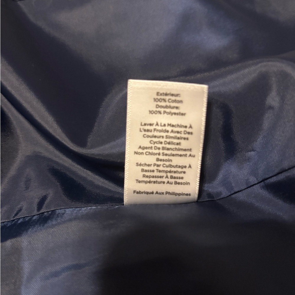 Talbots Olive and Navy Hooded Parka/Rain Coat - Picture 6 of 7